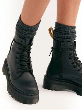 Dr. Martens V Jadon II Mono Black Vegan Platform Boots